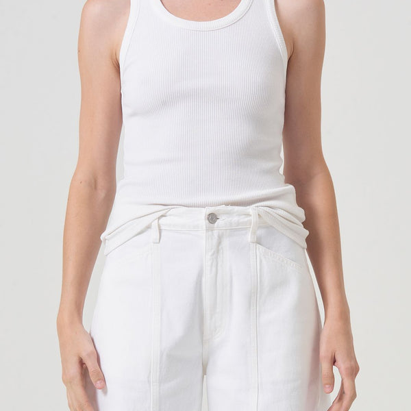 Poppy Tank in White AGOLDE