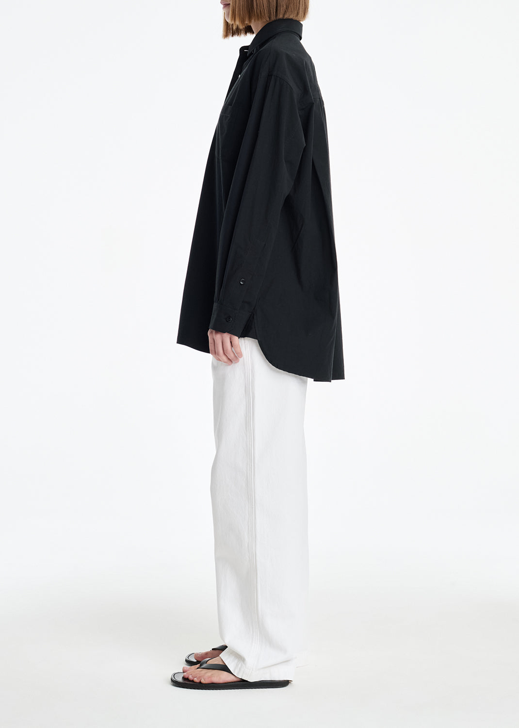 AGOLDE x MARIA MCMANUS A-Line Shirt Poplin in Black