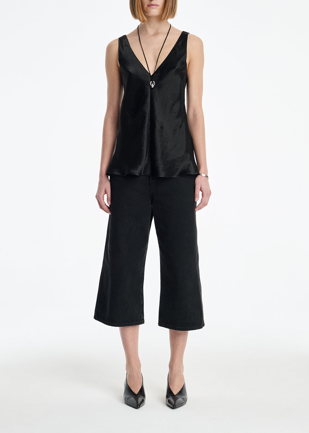 AGOLDE x MARIA MCMANUS Deep V Tunic in Black