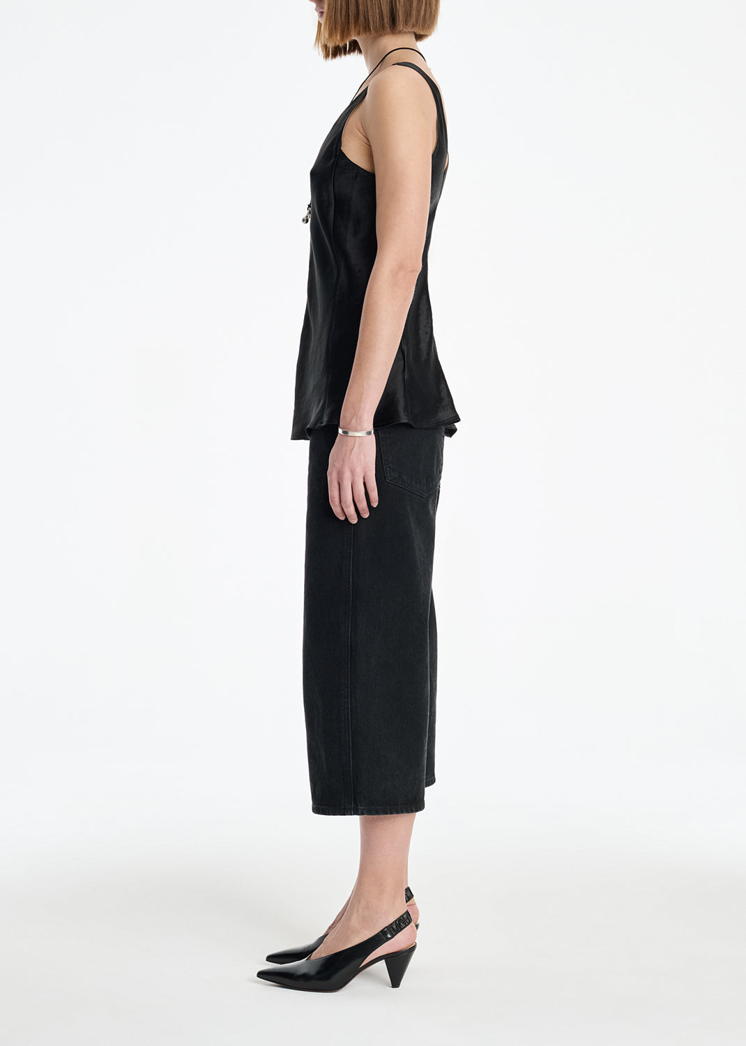 AGOLDE x MARIA MCMANUS Deep V Tunic in Black