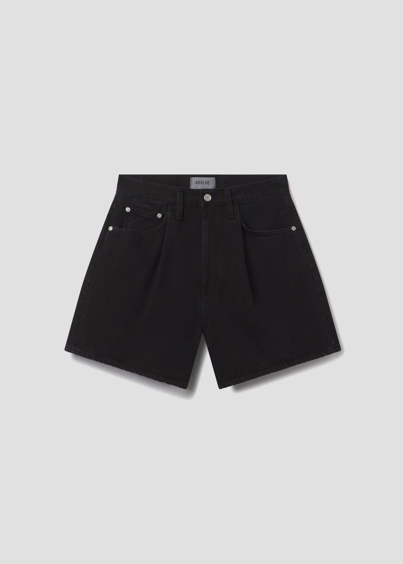 Rhoda Pleated A-Line Short in Holt flat