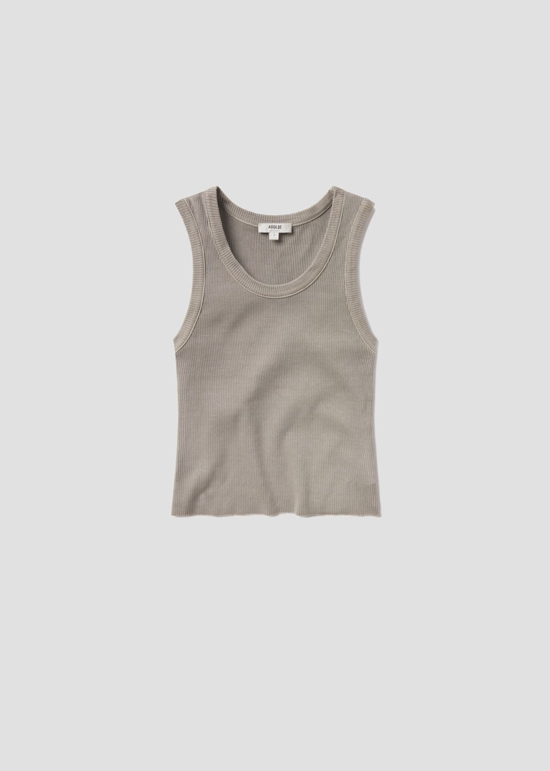 Shrunken Poppy Tank in Drab flat