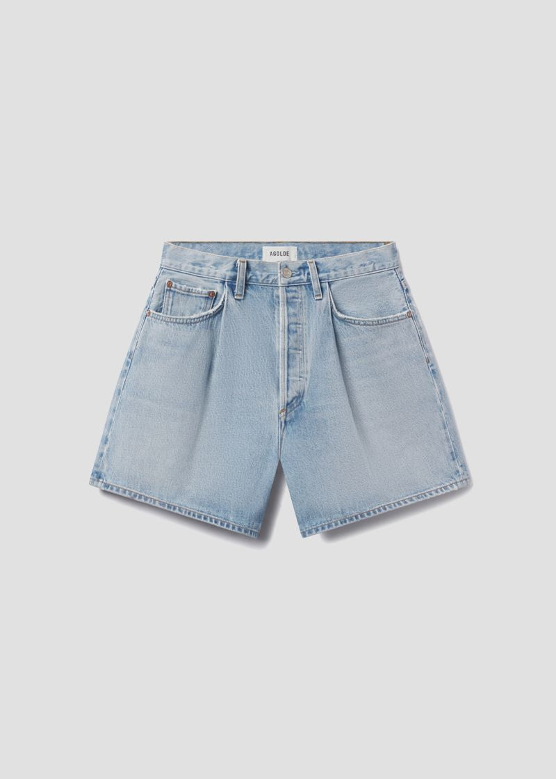 Rhoda Pleated A-Line Short in Raft flat