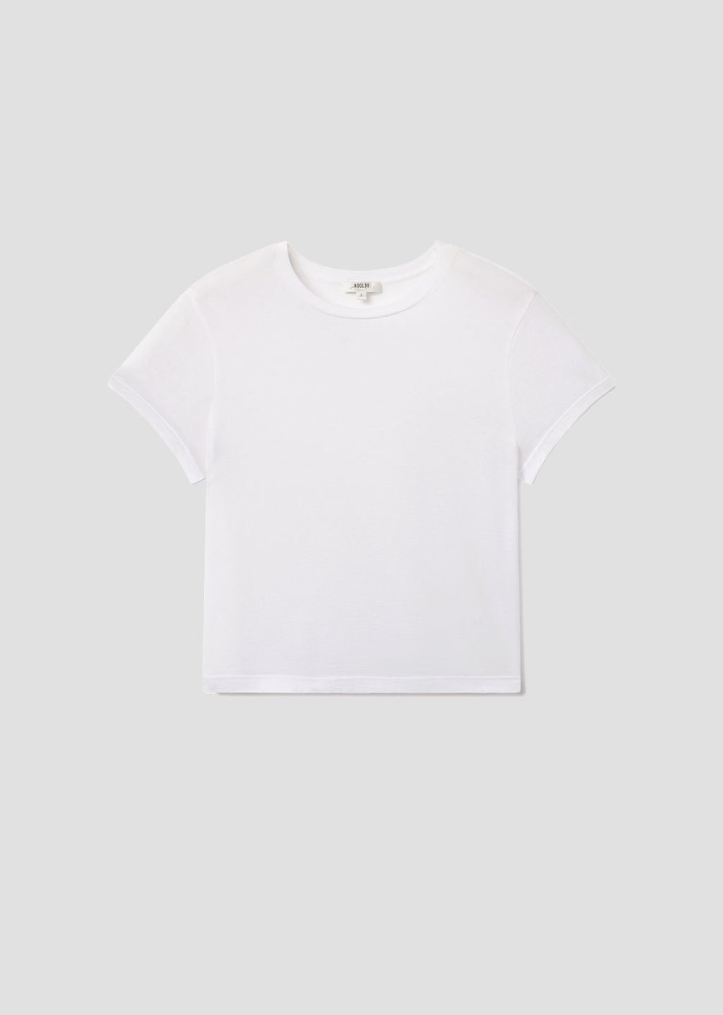 Adine Shrunken Tee in White flat
