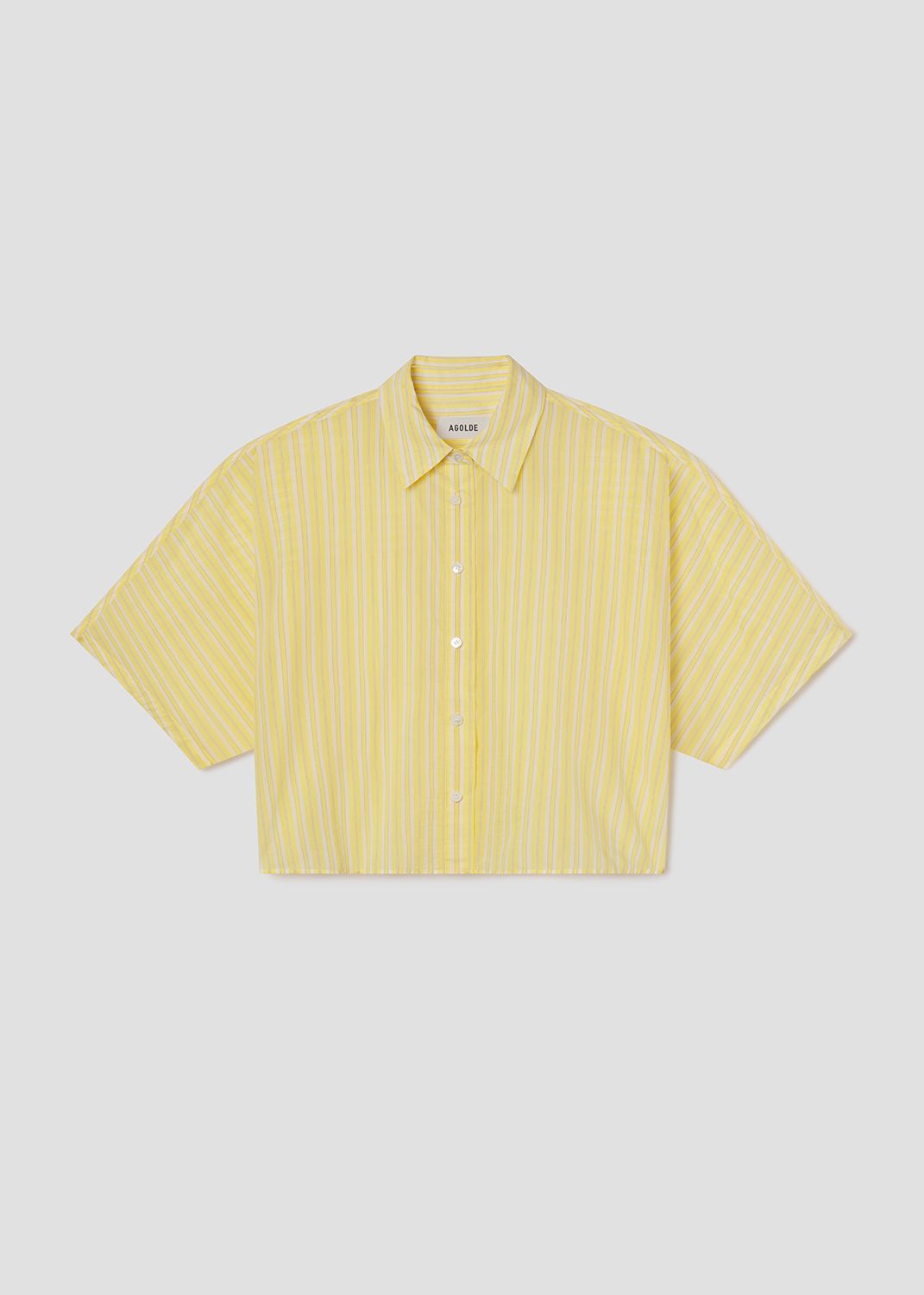 Merrin Shirt in Wirrel Stripe Lemon Drop Flat
