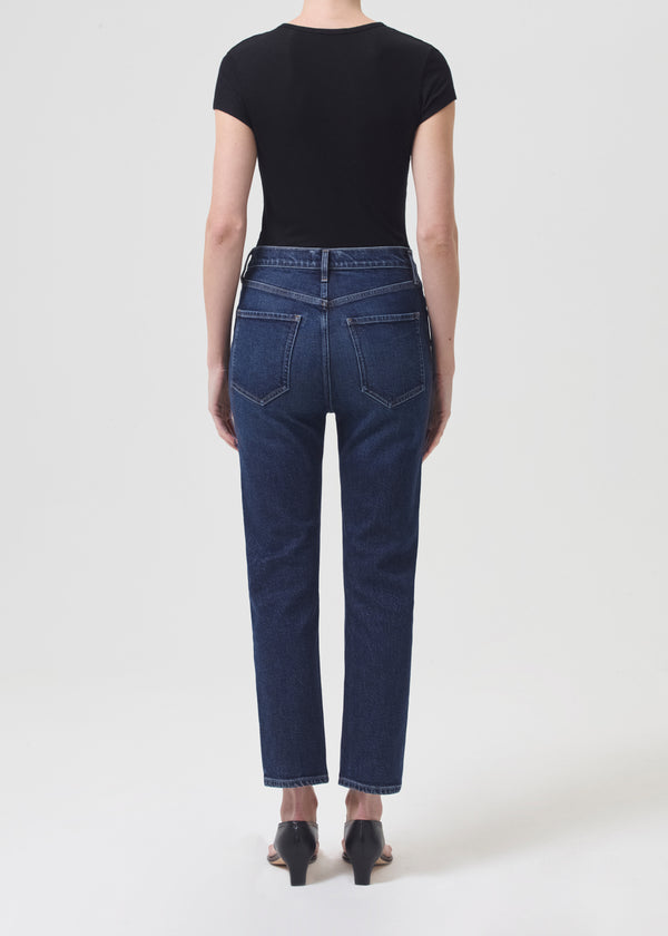 Riley High Rise Straight Crop (Stretch) in Divided back