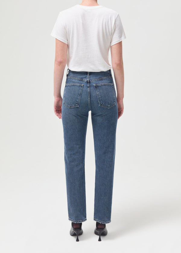 90's Pinch Waist High Rise Straight in Portrait back