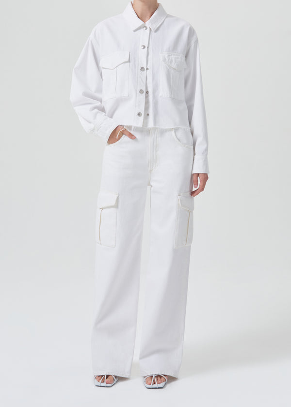 Nyx Denim Shirt in Flour front